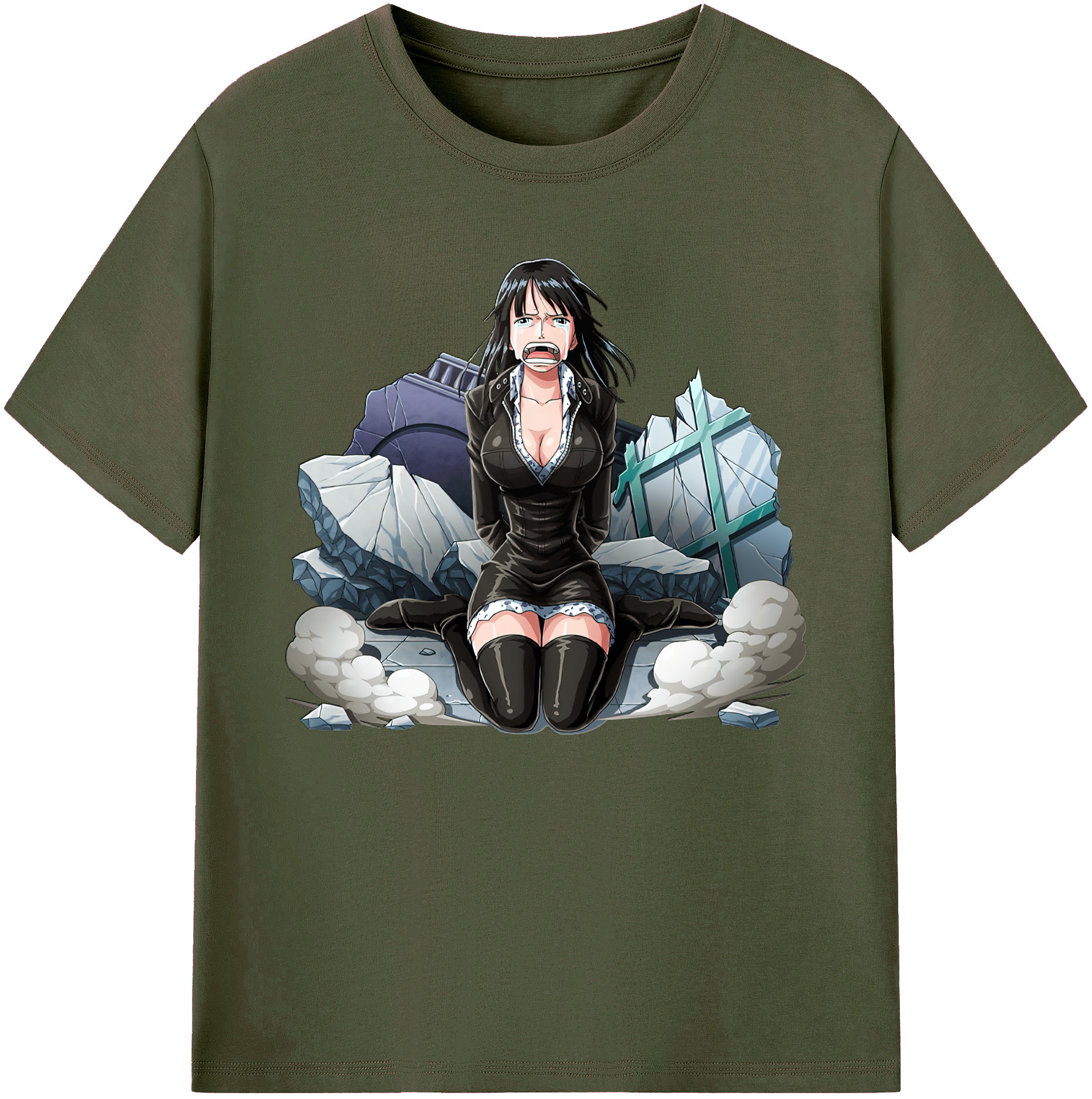 ワンピース ニコ・ロビン ONE PIECE Nico Robin 綿100％ メンズ半袖Tシャツ｜肌触りやわらか＆通気性